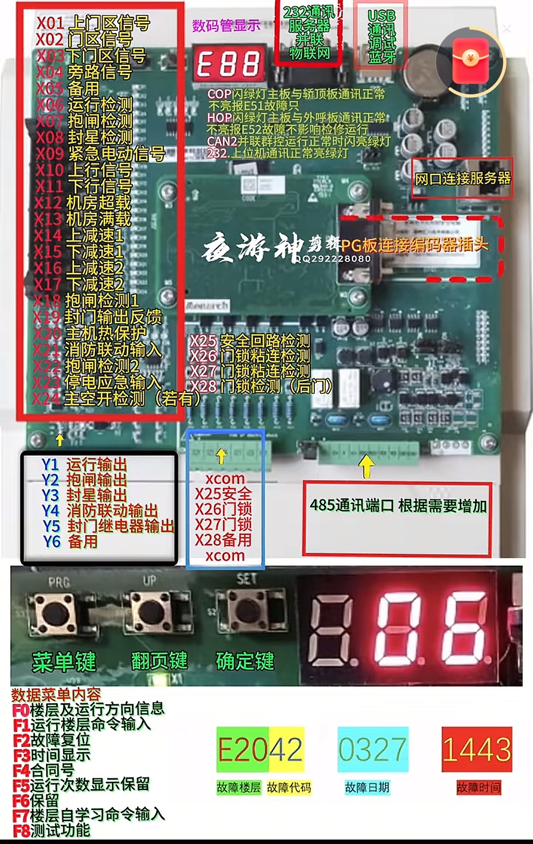 园丁家园默纳克系统主板文字标注